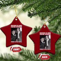 Martin Luther King And Malcolm X Ceramic Ornament Brothers In Arms Fighting Terrorism Power To The People