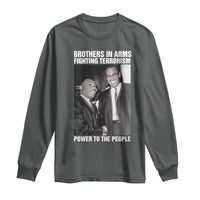 Martin Luther King And Malcolm X Long Sleeve Shirt Brothers In Arms Fighting Terrorism Power To The People