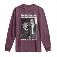 Martin Luther King And Malcolm X Long Sleeve Shirt Brothers In Arms Fighting Terrorism Power To The People