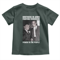 Martin Luther King And Malcolm X Toddler T Shirt Brothers In Arms Fighting Terrorism Power To The People
