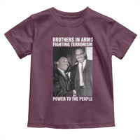 Martin Luther King And Malcolm X Toddler T Shirt Brothers In Arms Fighting Terrorism Power To The People
