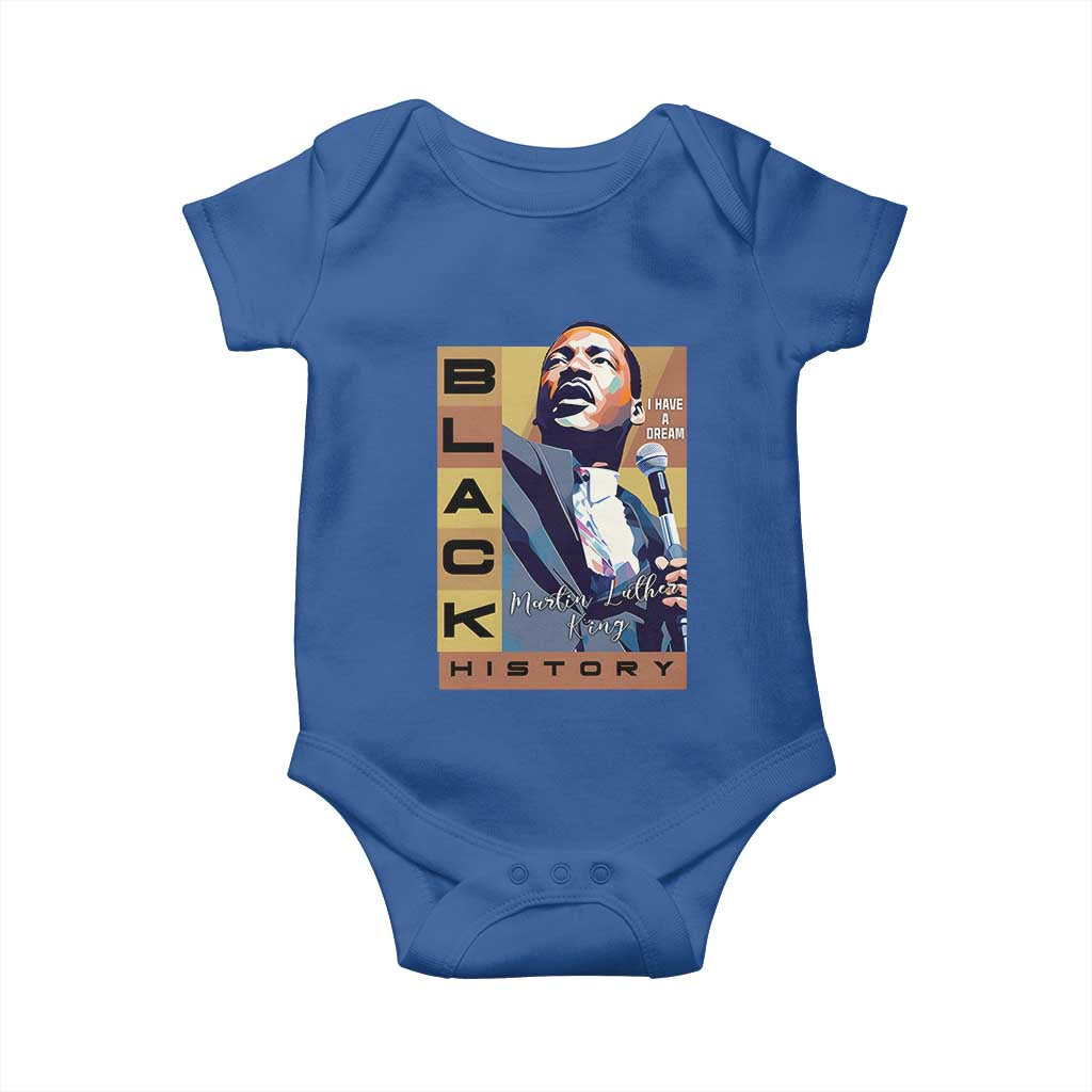 I Have A Dream Martin Luther King MLK Quote Baby Onesie Black History Month