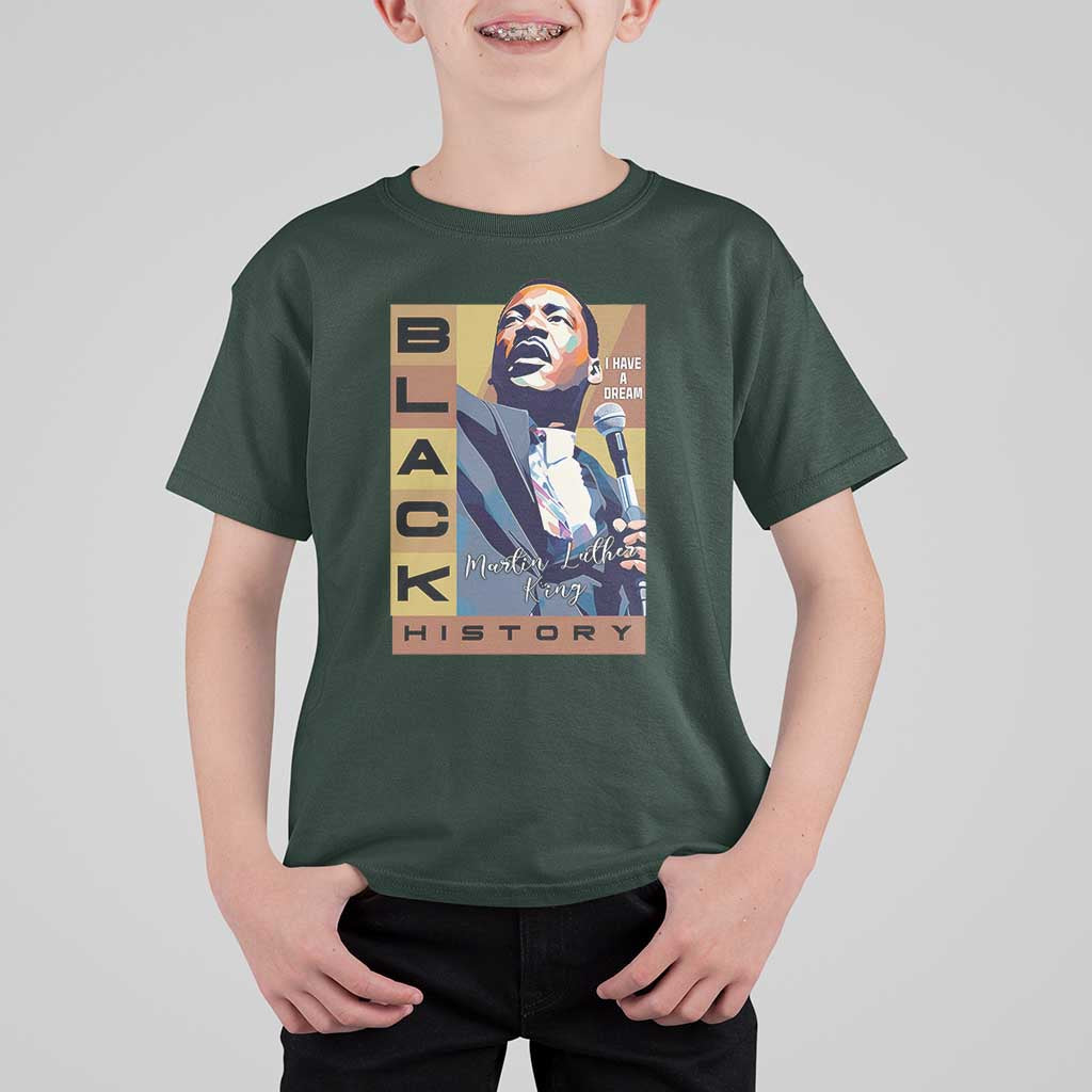 I Have A Dream Martin Luther King MLK Quote T Shirt For Kid Black History Month