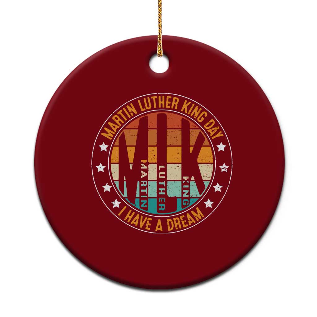 Martin Luther King I Have A Dream Ceramic Ornament Retro MLK Day
