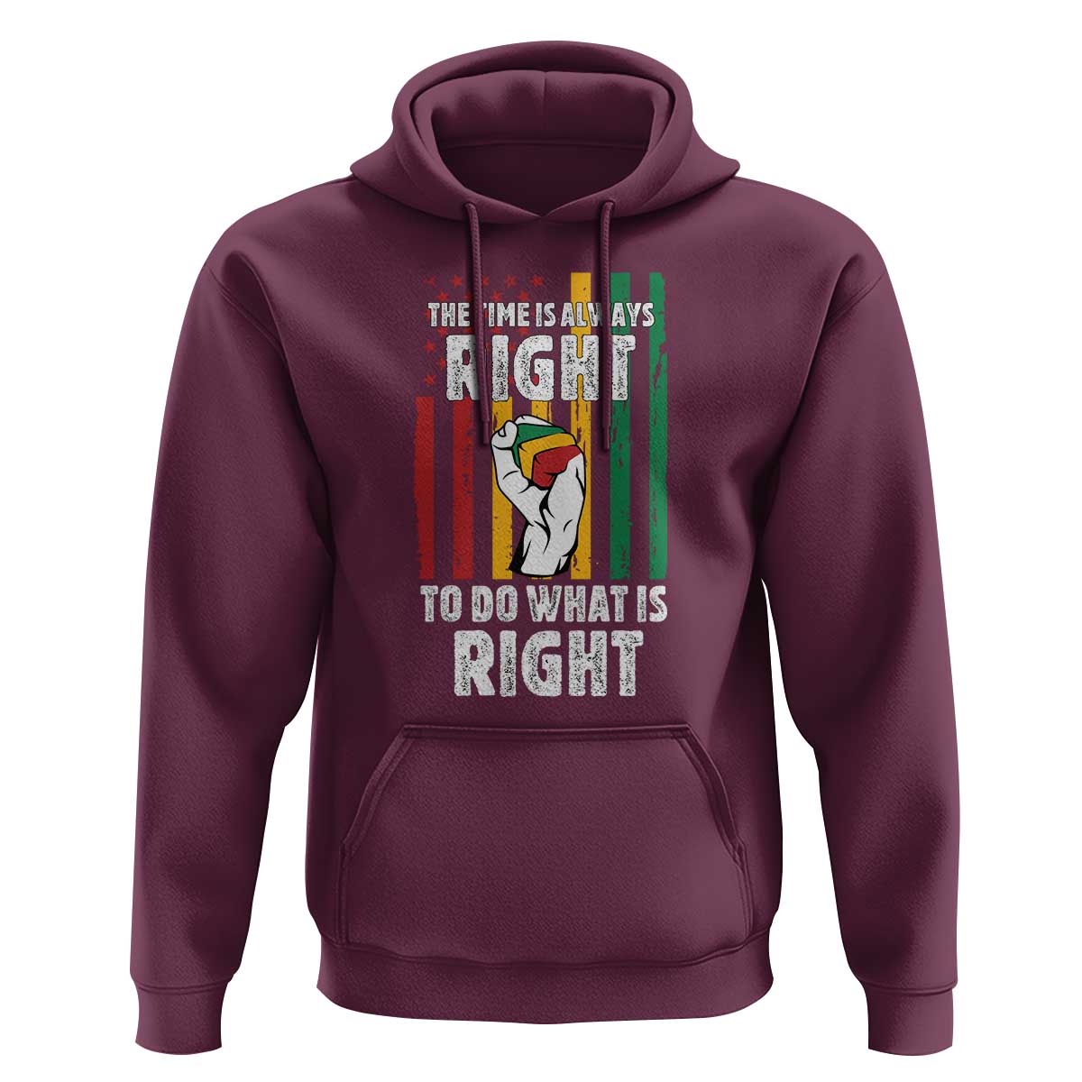 Martin Luther King Quote Hoodie The Time Is Always Right To Do What Is Right Hand Fist
