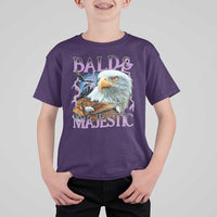 Funny Eagle Bald And Majestic T Shirt For Kid Vintage Eagle Thunder Storm - Wonder Print Shop