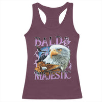 Funny Eagle Bald And Majestic Racerback Tank Top Vintage Eagle Thunder Storm