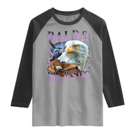 Funny Eagle Bald And Majestic Raglan Shirt Vintage Eagle Thunder Storm