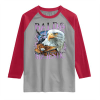 Funny Eagle Bald And Majestic Raglan Shirt Vintage Eagle Thunder Storm