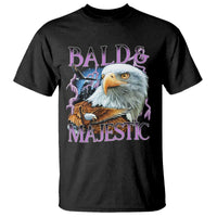 Funny Eagle Bald And Majestic T Shirt Vintage Eagle Thunder Storm - Wonder Print Shop