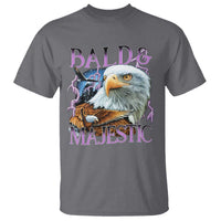 Funny Eagle Bald And Majestic T Shirt Vintage Eagle Thunder Storm - Wonder Print Shop
