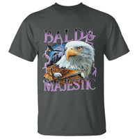 Funny Eagle Bald And Majestic T Shirt Vintage Eagle Thunder Storm - Wonder Print Shop