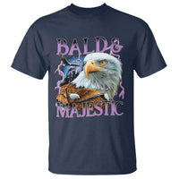 Funny Eagle Bald And Majestic T Shirt Vintage Eagle Thunder Storm - Wonder Print Shop