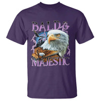 Funny Eagle Bald And Majestic T Shirt Vintage Eagle Thunder Storm - Wonder Print Shop