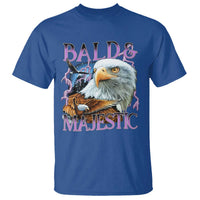 Funny Eagle Bald And Majestic T Shirt Vintage Eagle Thunder Storm - Wonder Print Shop