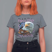 Funny Eagle Bald And Majestic T Shirt For Women Vintage Eagle Thunder Storm - Wonder Print Shop