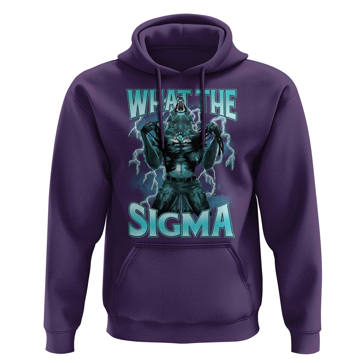 Funny What The Sigma Hoodie Alpha Wolf Oddly Specific Thunder Meme