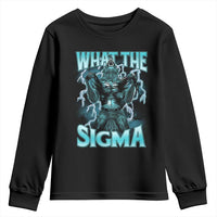 Funny What The Sigma Youth Sweatshirt Alpha Wolf Oddly Specific Thunder Meme