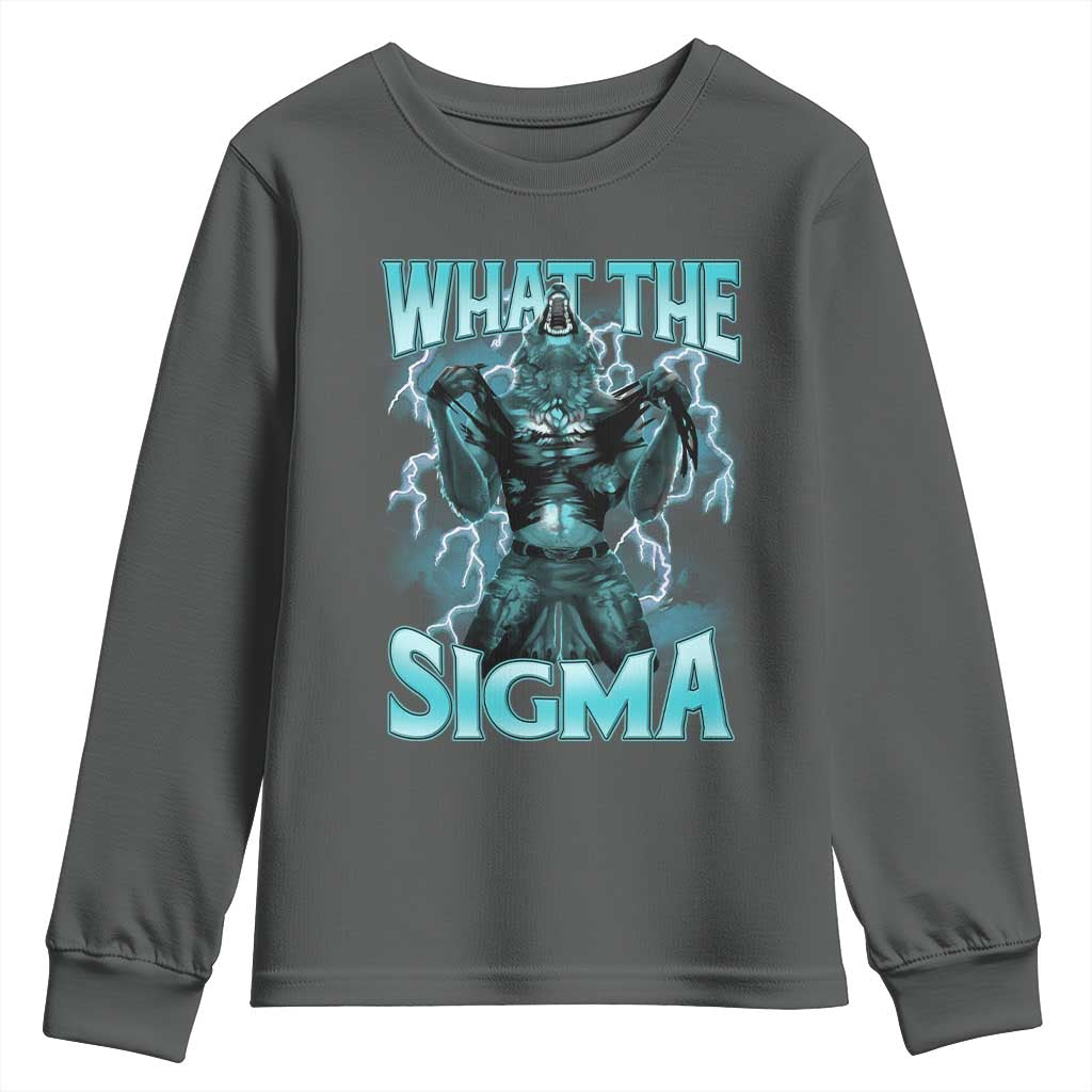 Funny What The Sigma Youth Sweatshirt Alpha Wolf Oddly Specific Thunder Meme