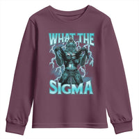 Funny What The Sigma Youth Sweatshirt Alpha Wolf Oddly Specific Thunder Meme
