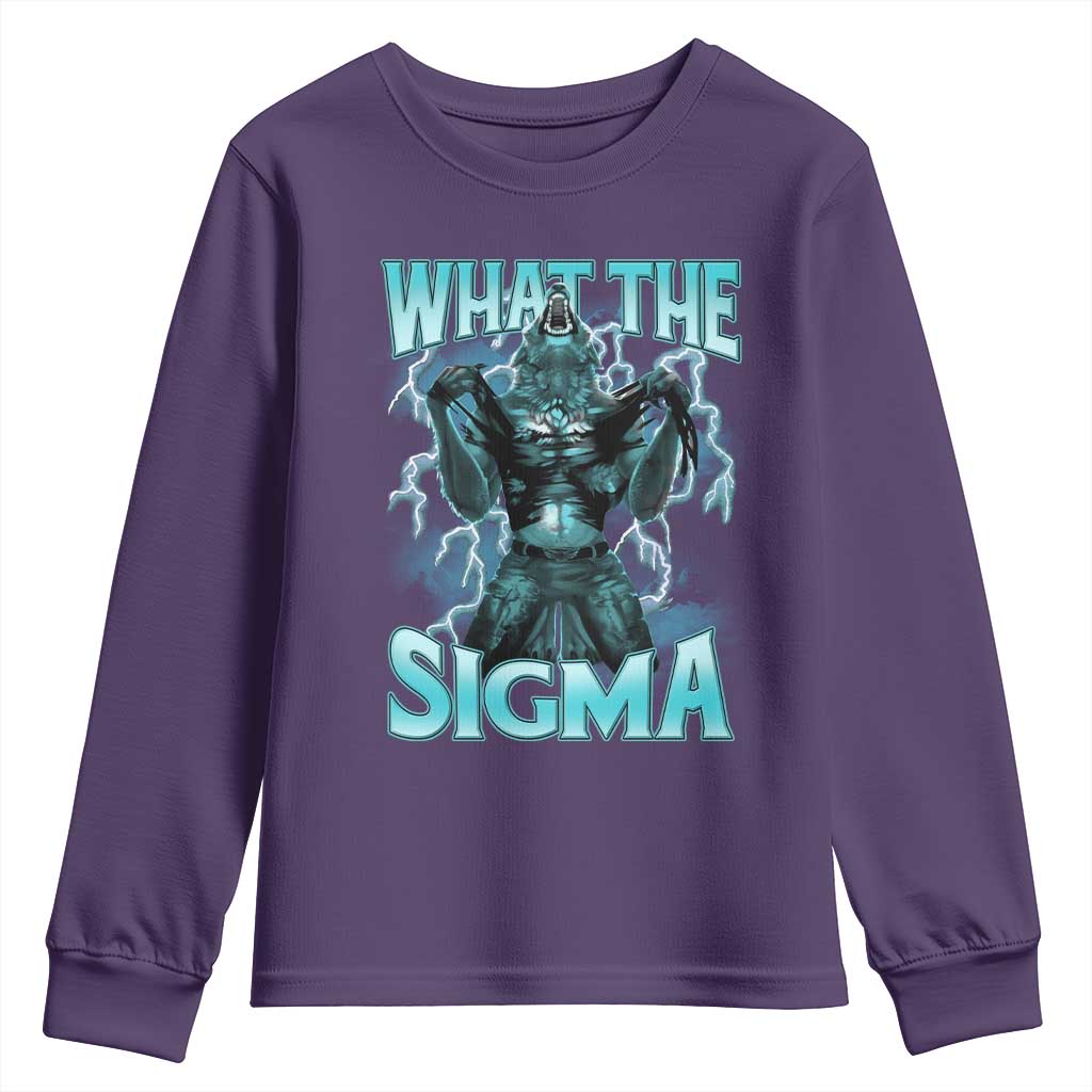 Funny What The Sigma Youth Sweatshirt Alpha Wolf Oddly Specific Thunder Meme