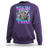 Funny Rizz Em With The Tism Sweatshirt Meme Autistic Racoon