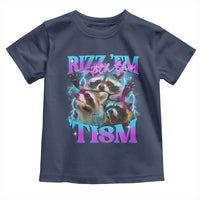 Funny Rizz Em With The Tism Toddler T Shirt Meme Autistic Racoon