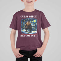 Funny Bigfoot Guess What T Shirt For Kid Butt Sasquatch Starry Night - Wonder Print Shop