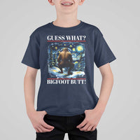 Funny Bigfoot Guess What T Shirt For Kid Butt Sasquatch Starry Night - Wonder Print Shop