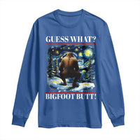 Funny Bigfoot Guess What Long Sleeve Shirt Butt Sasquatch Starry Night