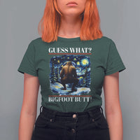 Funny Bigfoot Guess What T Shirt For Women Butt Sasquatch Starry Night - Wonder Print Shop