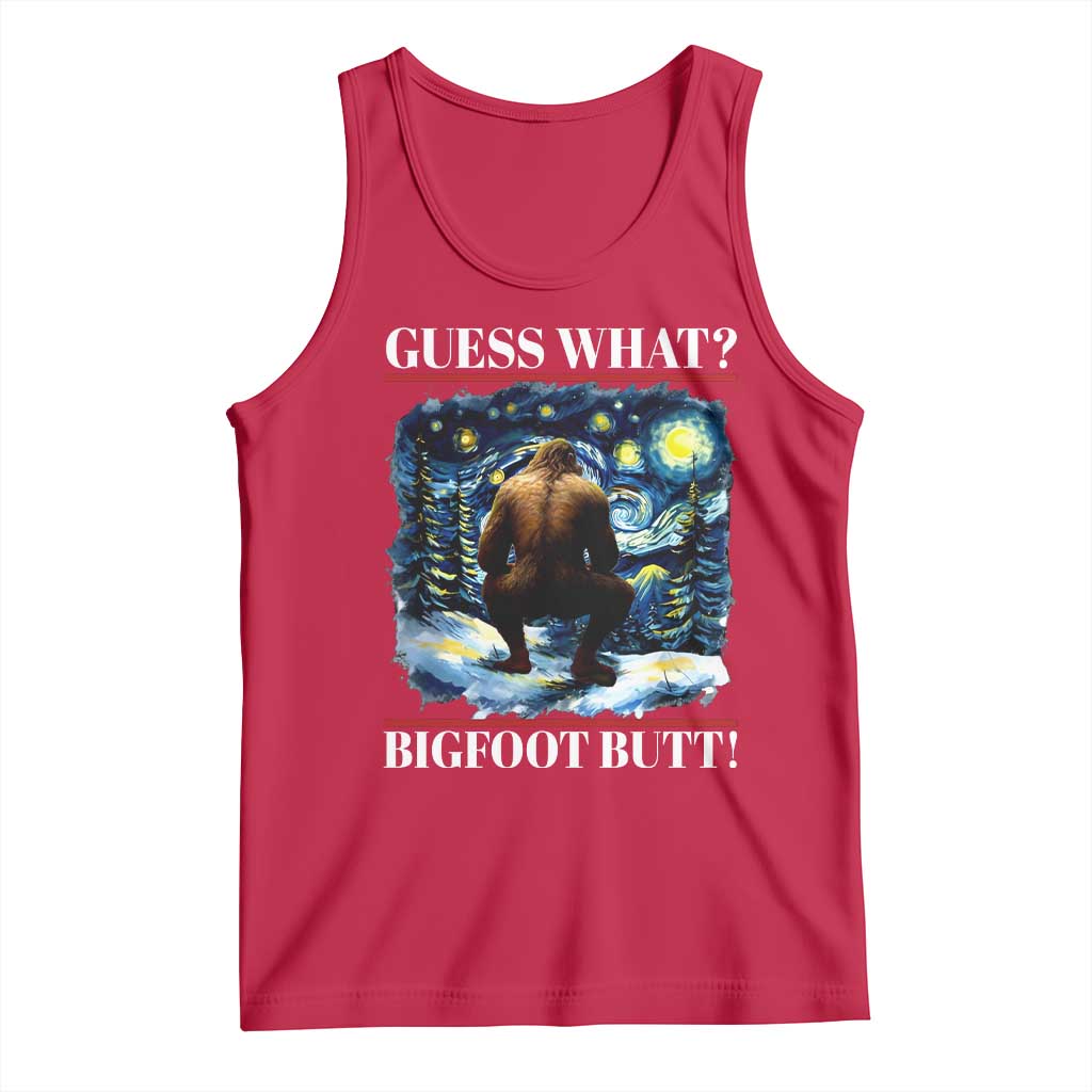 Funny Bigfoot Guess What Tank Top Butt Sasquatch Starry Night