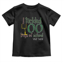 Personalized 100TH Day Of School Football Toddler T Shirt Custom Text I Tackled 100 Days Of School