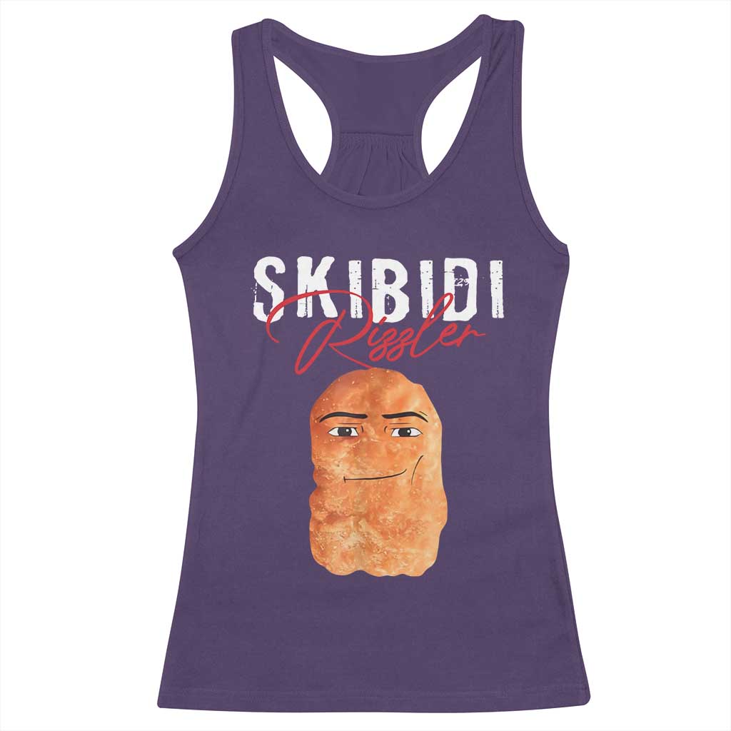 Funny Skibidi Toilet Rizzler Racerback Tank Top Brainrot Memes Rizz