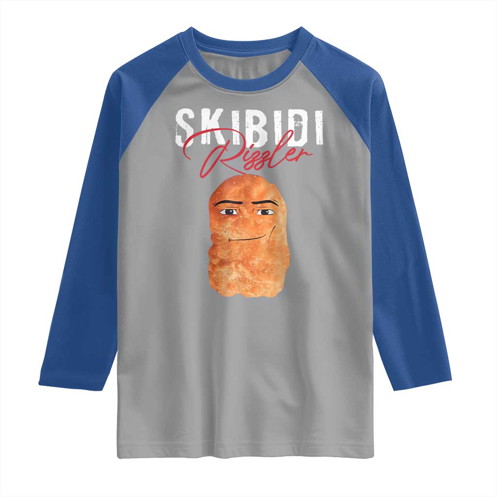 Funny Skibidi Toilet Rizzler Raglan Shirt Brainrot Memes Rizz