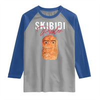 Funny Skibidi Toilet Rizzler Raglan Shirt Brainrot Memes Rizz