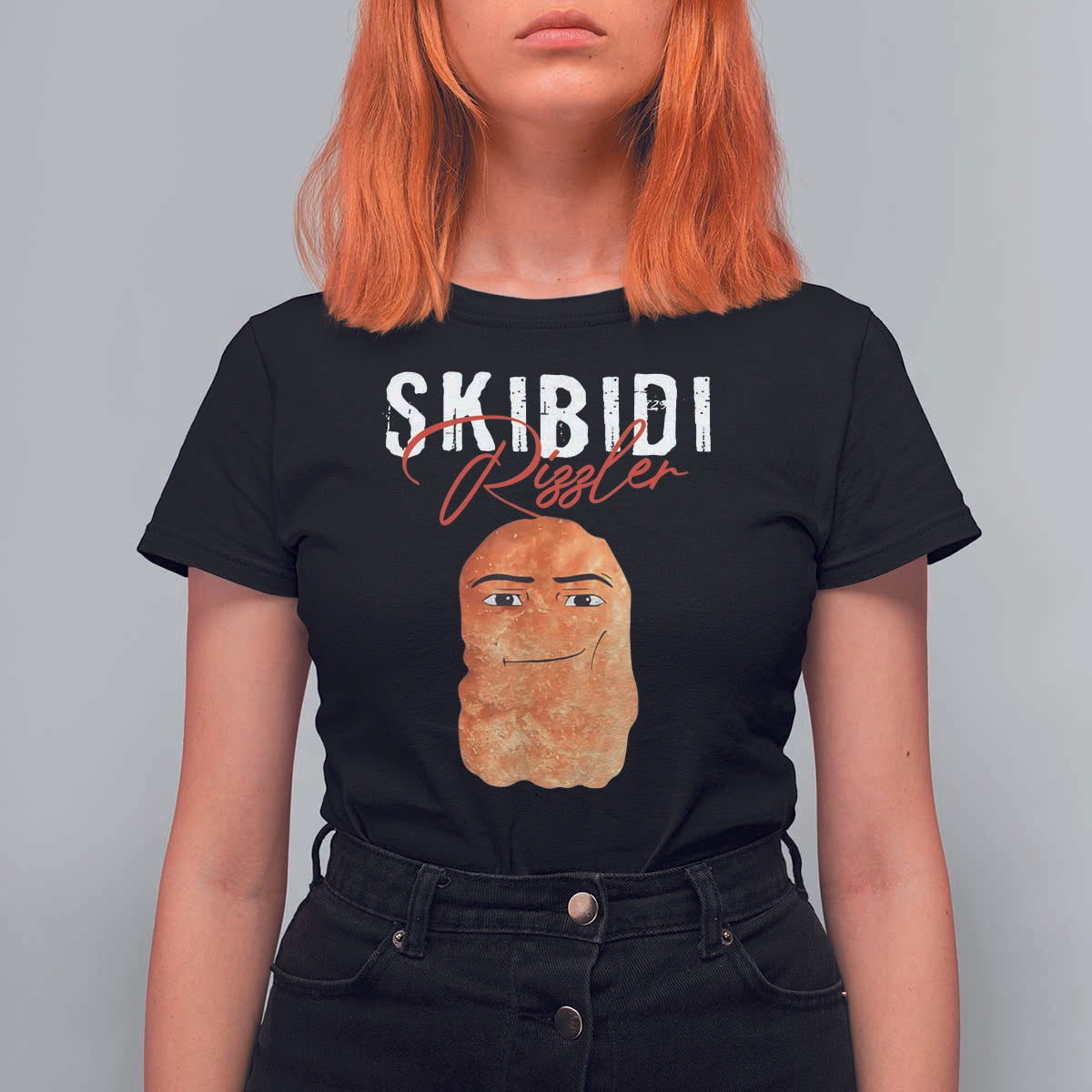 Funny Skibidi Toilet Rizzler T Shirt For Women Brainrot Memes Rizz - Wonder Print Shop