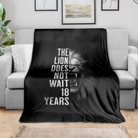 Funny The Lion Does Not Wait 18 Years Throw Blanket Lion Meme Gen Z Alpha - Wonder Print Shop