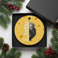 Funny The Lion Does Not Wait 18 Years Ceramic Ornament Lion Meme Gen Z Alpha - Wonder Print Shop