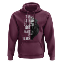 Funny The Lion Does Not Wait 18 Years Hoodie Lion Meme Gen Z Alpha - Wonder Print Shop