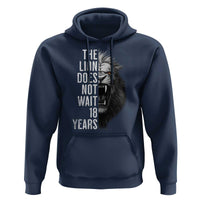 Funny The Lion Does Not Wait 18 Years Hoodie Lion Meme Gen Z Alpha - Wonder Print Shop