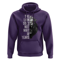 Funny The Lion Does Not Wait 18 Years Hoodie Lion Meme Gen Z Alpha - Wonder Print Shop