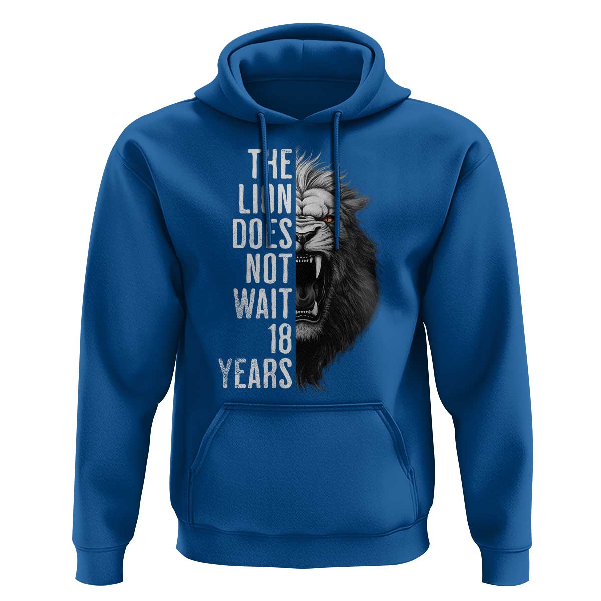 Funny The Lion Does Not Wait 18 Years Hoodie Lion Meme Gen Z Alpha - Wonder Print Shop