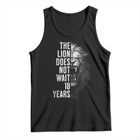 Funny The Lion Does Not Wait 18 Years Tank Top Lion Meme Gen Z Alpha - Wonder Print Shop