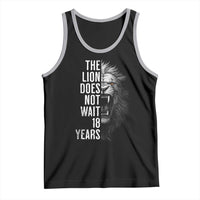 Funny The Lion Does Not Wait 18 Years Tank Top Lion Meme Gen Z Alpha - Wonder Print Shop
