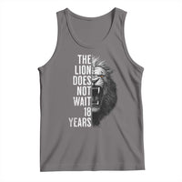 Funny The Lion Does Not Wait 18 Years Tank Top Lion Meme Gen Z Alpha - Wonder Print Shop