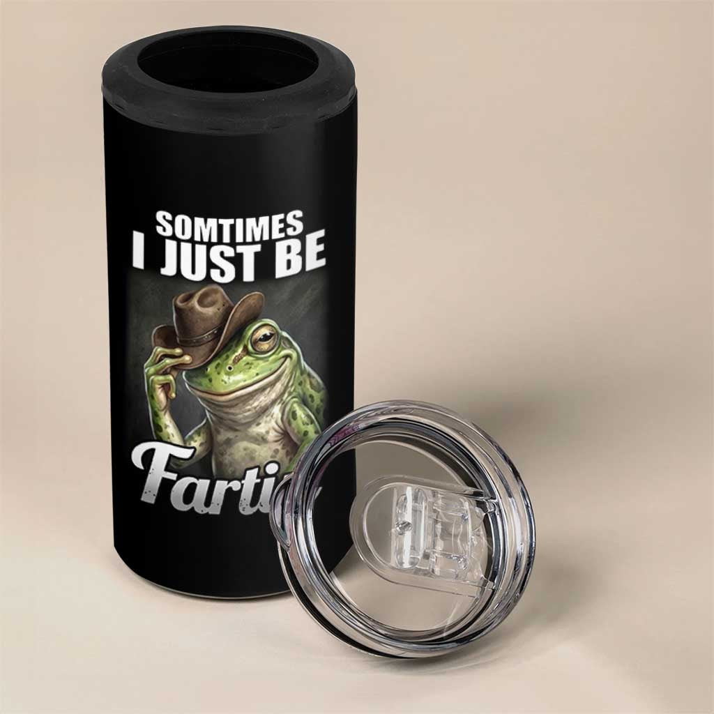 Funny Sometimes I Just Be Fartin Cowboy Frog 4 in 1 Can Cooler Tumbler - Wonder Print Shop