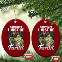 Funny Sometimes I Just Be Fartin Cowboy Frog Ceramic Ornament - Wonder Print Shop