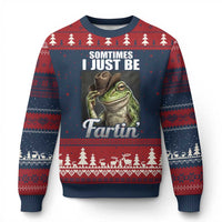 Funny Sometimes I Just Be Fartin Cowboy Frog Ugly Christmas Sweater - Wonder Print Shop