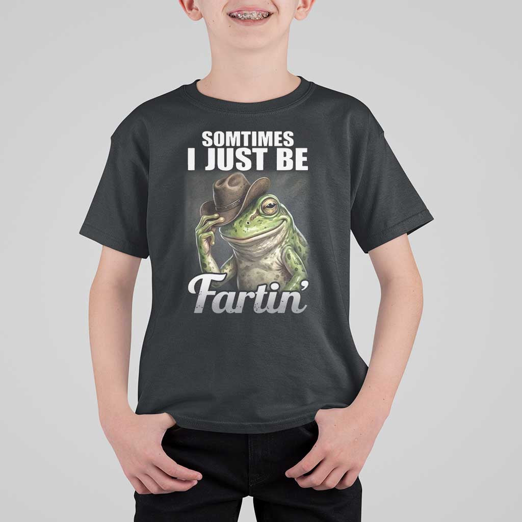 Funny Sometimes I Just Be Fartin Cowboy Frog T Shirt For Kid - Wonder Print Shop